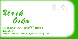 ulrik osko business card